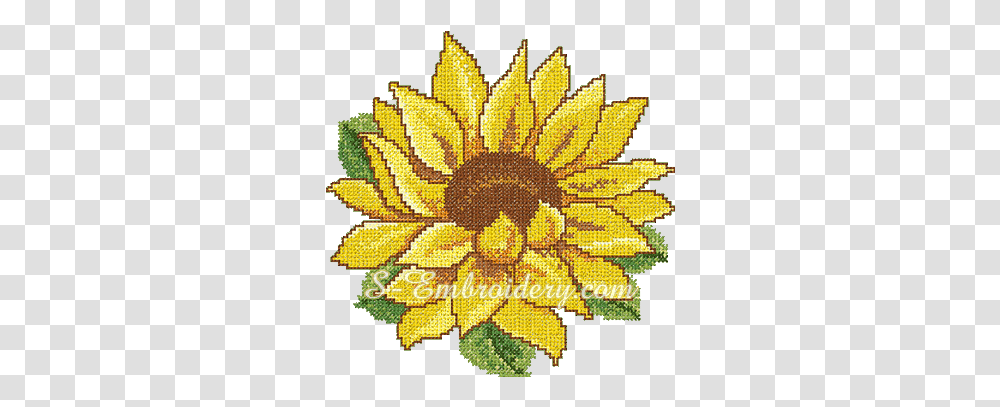Download 10067 Cross Stitch Sunflower Embroidery No1 Sunflower Images For Embroidery, Pattern, Floral Design, Graphics, Art Transparent Png