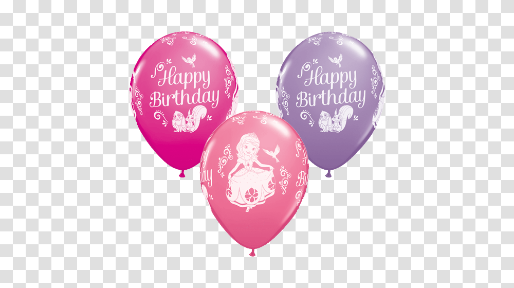 Download 11 Sofia Birthday Disney Latex Balloons X Sofia The First Balloons Transparent Png