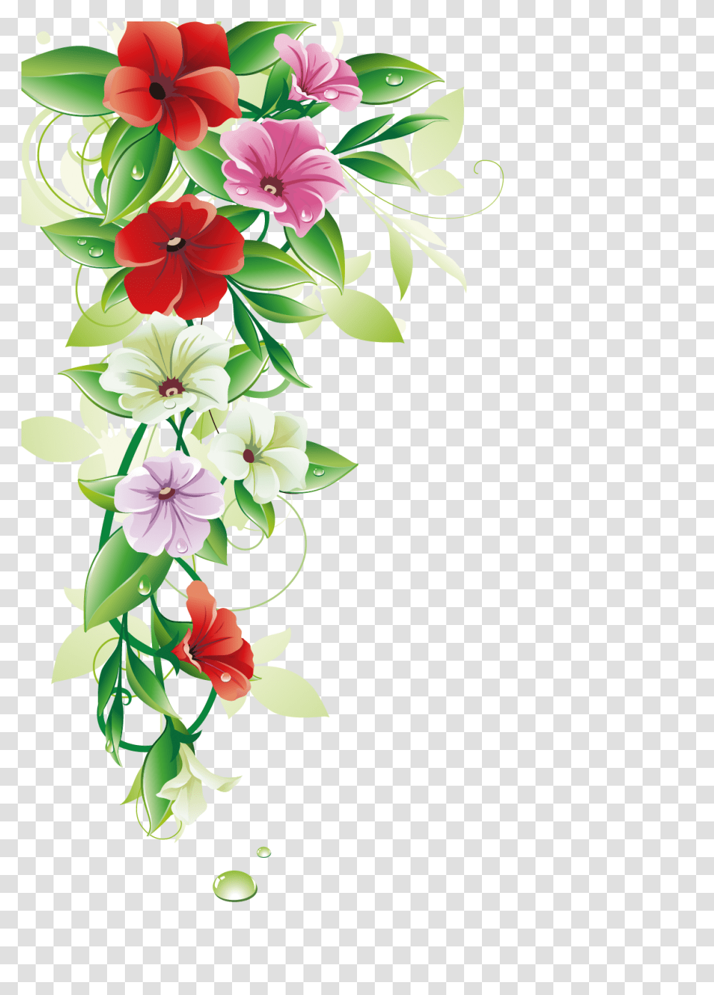 Download 1166 X 1654 9 Flower Border Vector Image Border Flower Design, Graphics, Art, Floral Design, Pattern Transparent Png