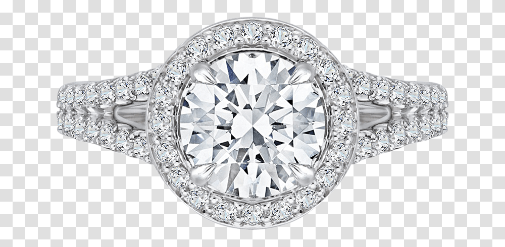 Download 14k White Gold Round Halo Diamond Engagement Ring Engagement Ring, Gemstone, Jewelry, Accessories, Accessory Transparent Png