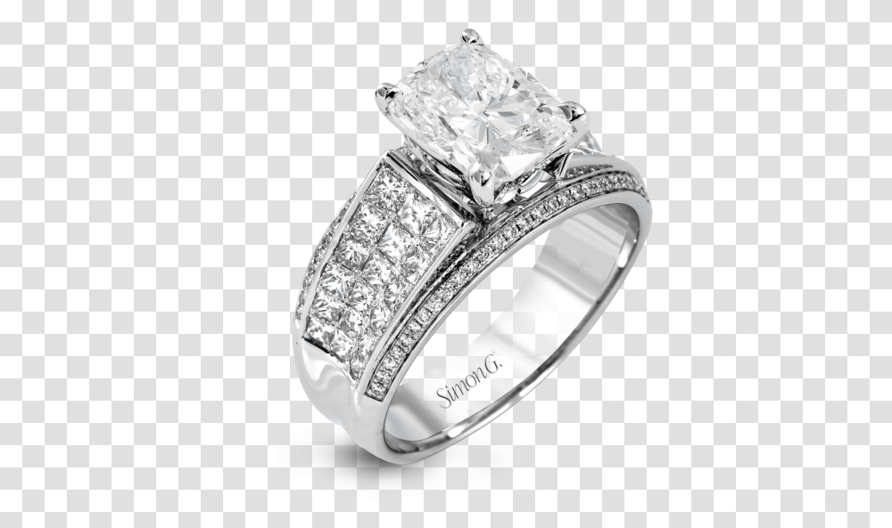 Download 18k White Gold Wide Band Contemporary Engagement Engagement Ring, Accessories, Accessory, Jewelry, Silver Transparent Png