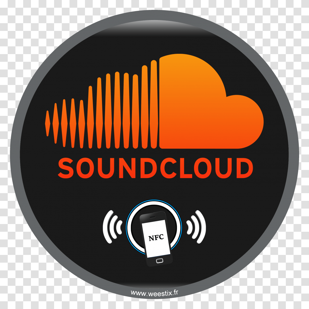 Download 2 Attachments Follow Me On Soundcloud Image Soundcloud Logo Black Background, Label, Text, Symbol, Trademark Transparent Png