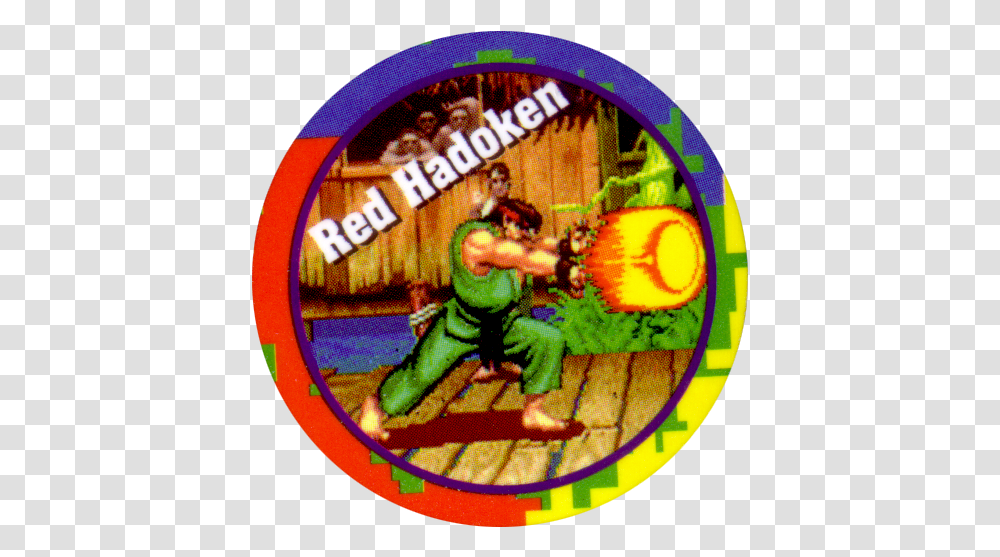 Download 2 Street Fighter 2 Ryu Red Hadoken Image Circle, Label, Text, Poster, Advertisement Transparent Png