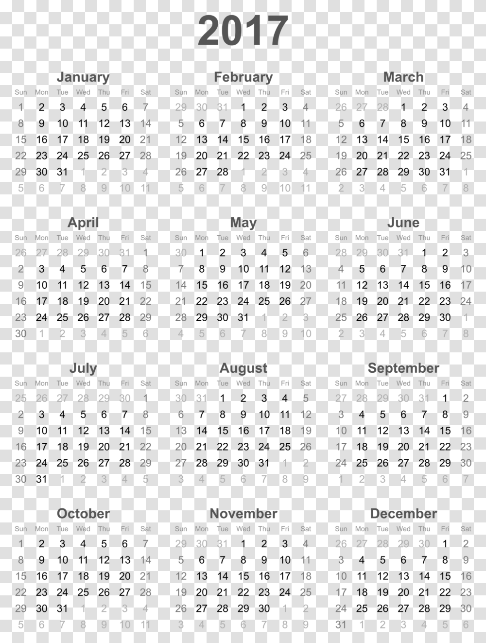 Download 2018 Calendar No Background 2020 Calendar Singapore Holiday, Menu, Number Transparent Png
