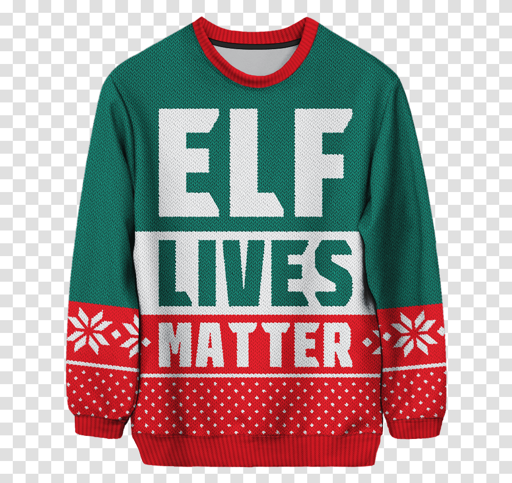 Download 22 Ugly Christmas Sweaters That Sum Up The Ugliness Long Sleeve, Clothing, Apparel, Shirt, Jersey Transparent Png