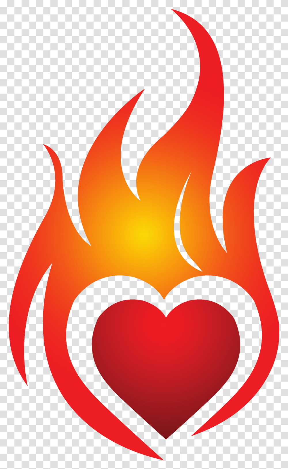 Download 28 Collection Of Heart Heart On Heart On Fire Logo, Flame, Bonfire Transparent Png