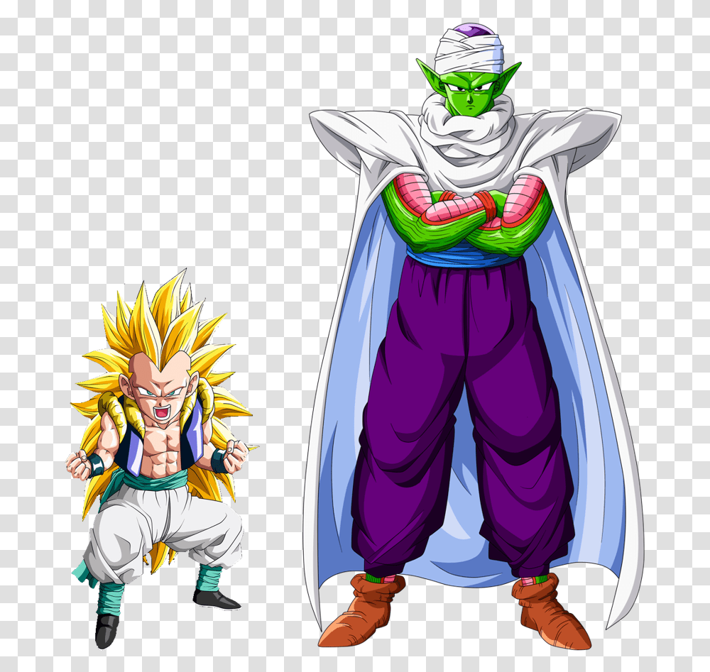 Download 3 Ssj3 Gotenks & Piccolo Dbs Dragon Ball Z Dragon Ball Z Piccolo, Comics, Book, Manga, Clothing Transparent Png