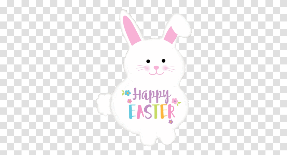 Download 32 Happy Easter Bunny Balloon Happy Easter Bunny Happy Easter With Bunny, Snowman, Nature, Sweets, Food Transparent Png