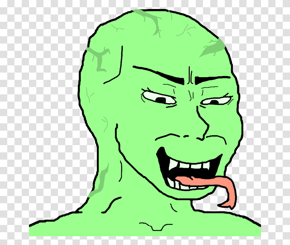 Download 3633120 Green Wojak, Head, Bird, Animal, Mouth Transparent Png