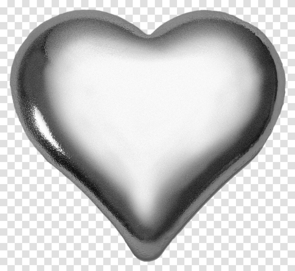 Download 3d Heart Silver Metal Metallic Love Silver Full Background Silver Heart, Hand, Plectrum, Cushion, Balloon Transparent Png