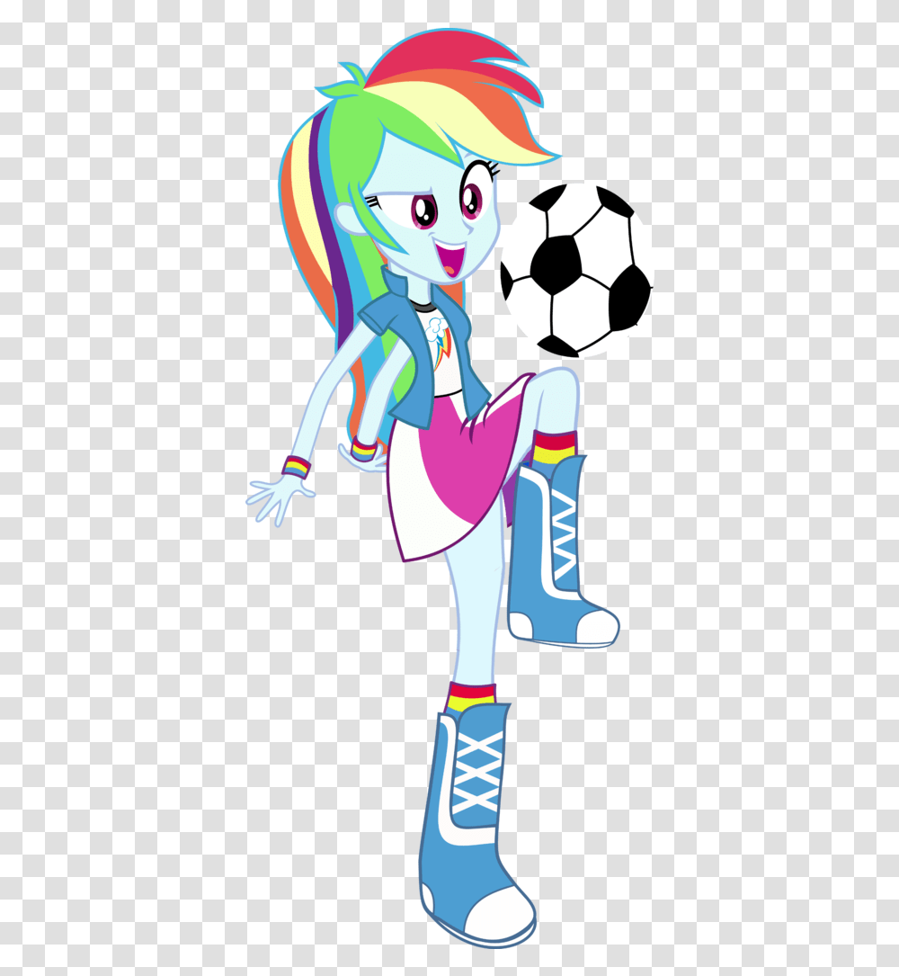 Download 4chan Equestria Girls Football Football My Little Pony Equestria Girls Rainbow Dash, Person, People, Graphics, Art Transparent Png