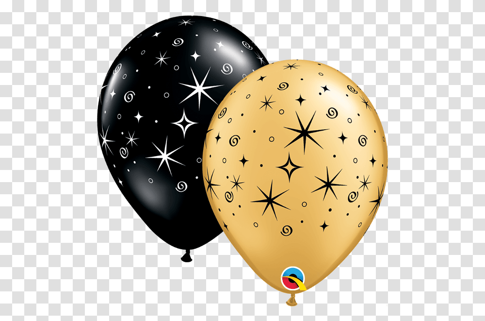 Download 50 X Birthday Baloon Black And Gold Hd Black And Gold Balloons Transparent Png