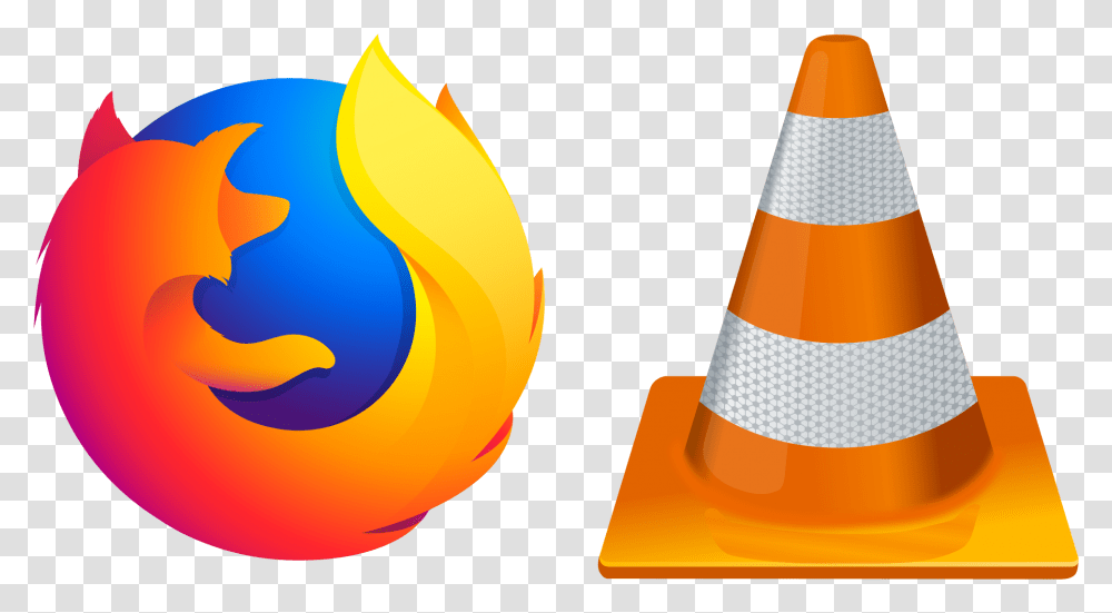 Download 551kib 2048x1024 Free Oranges Mozilla Firefox Vlc Media Player Icon, Cone, Symbol, Flame Transparent Png