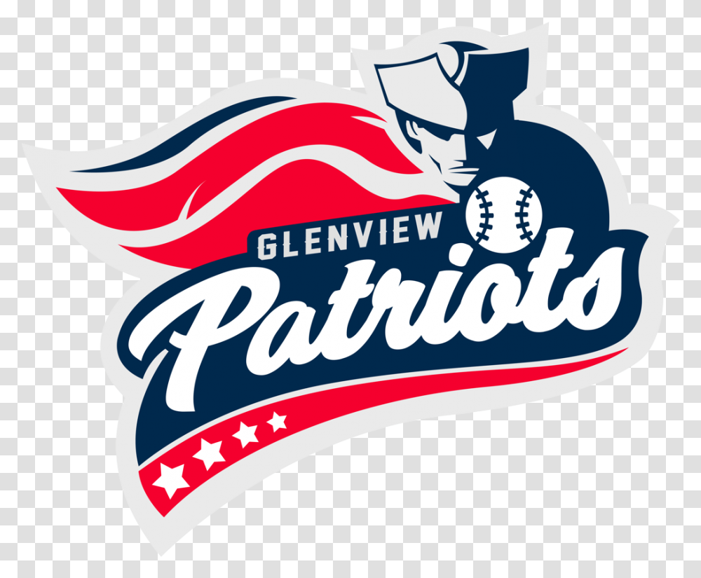 Download 650 0031 Glenview Patriots Logo Image With No Glenview Youth Baseball Patriots Logo, Label, Text, Sticker, Symbol Transparent Png