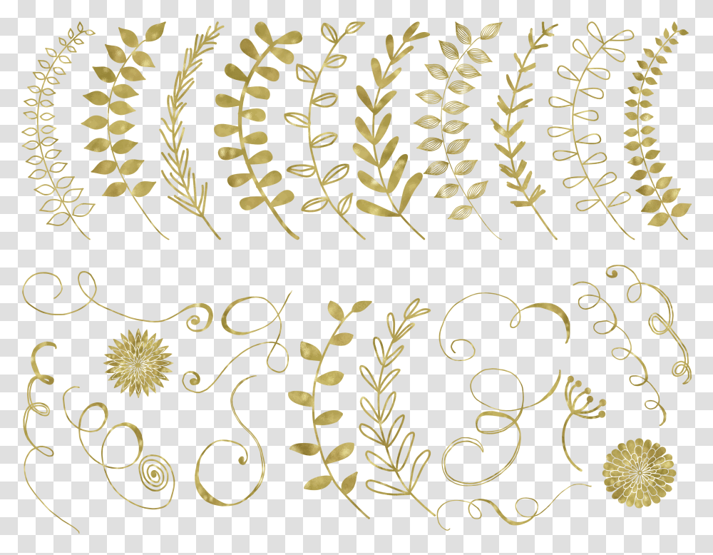 Download 67 Gold Foil Elements Example Image Gold Circle Gold Leaf Design, Pattern, Floral Design, Graphics, Art Transparent Png
