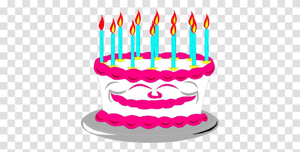 Download 8th Birthday Cake Happy Clip 2 Clipart Animation Birthday Cake Animated, Dessert, Food, Icing, Cream Transparent Png