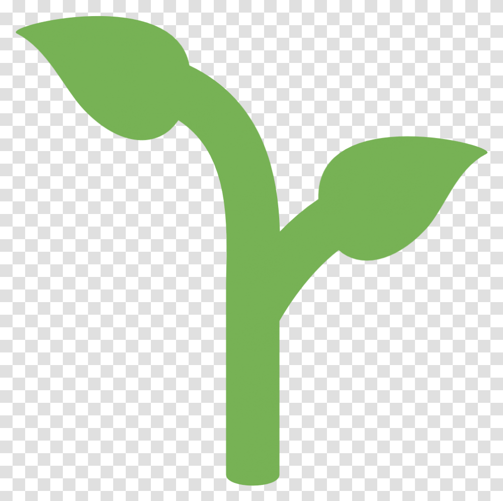 Download 963 In Seedling Image With Seedling Emoji Twitter, Green, Plant, Hammer, Tool Transparent Png