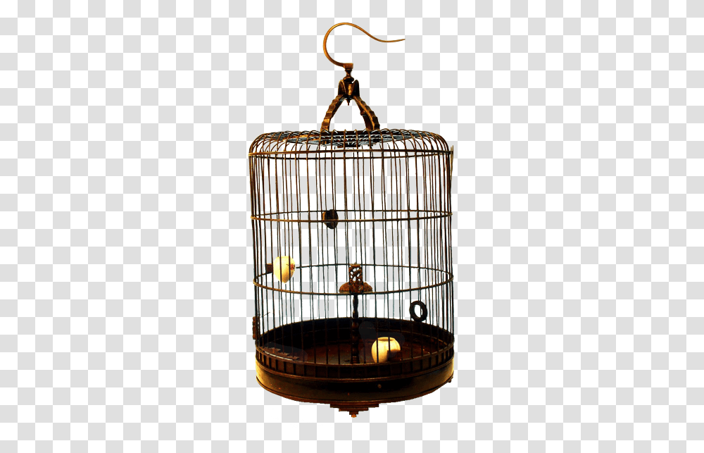 Download A Large Bamboo Bird Cage With Simply Carved Base Decorative, Animal, Finch, Canary Transparent Png