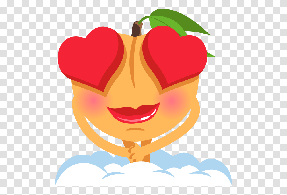Download A Peach Life Emoji Heart Eyes 16 Oz Stainless Clip Art, Plant, Food, Outdoors Transparent Png