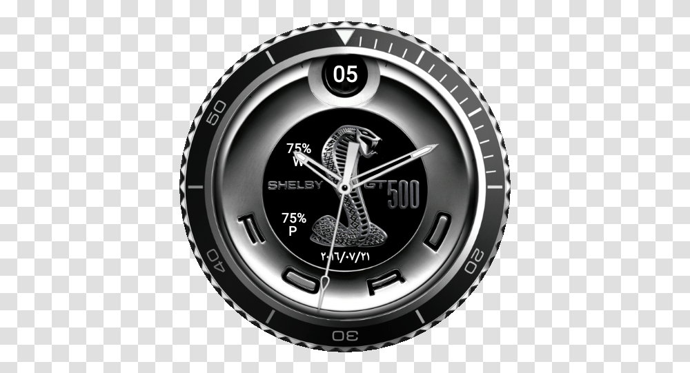 Download Ac Cobra Shelby Mustang Car Ford Logo Ford Wall Clock, Wristwatch, Clock Tower, Building, Tire Transparent Png