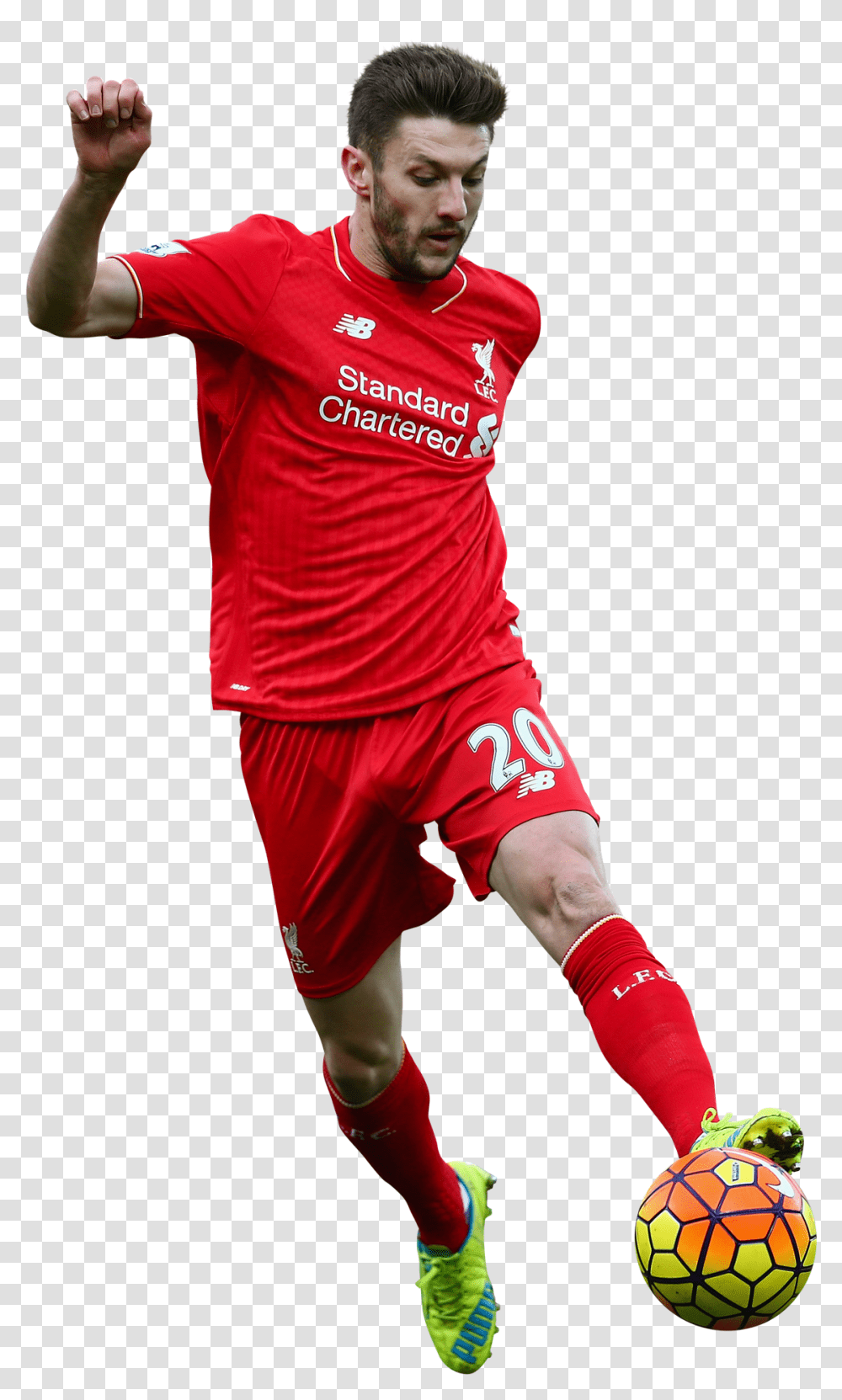 Download Adam Lallana Football Render Liverpool Player Liverpool Soccer Player, Sphere, Clothing, Apparel, Person Transparent Png