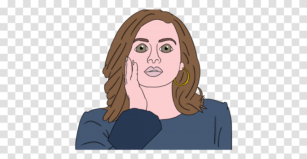 Download Adele Image With No Girl, Person, Head, Face, Drawing Transparent Png