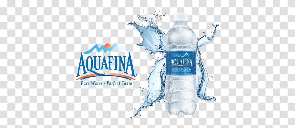 Download Advertisement Aquafina Water Bottle Full Water Bottle Advertisement, Mineral Water, Beverage, Drink, Snowman Transparent Png