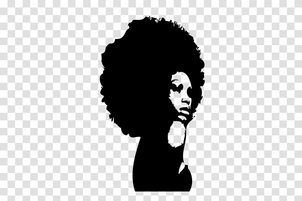 Download Afro Hair Free Image And Clipart, Silhouette, Person, Human, Hand Transparent Png