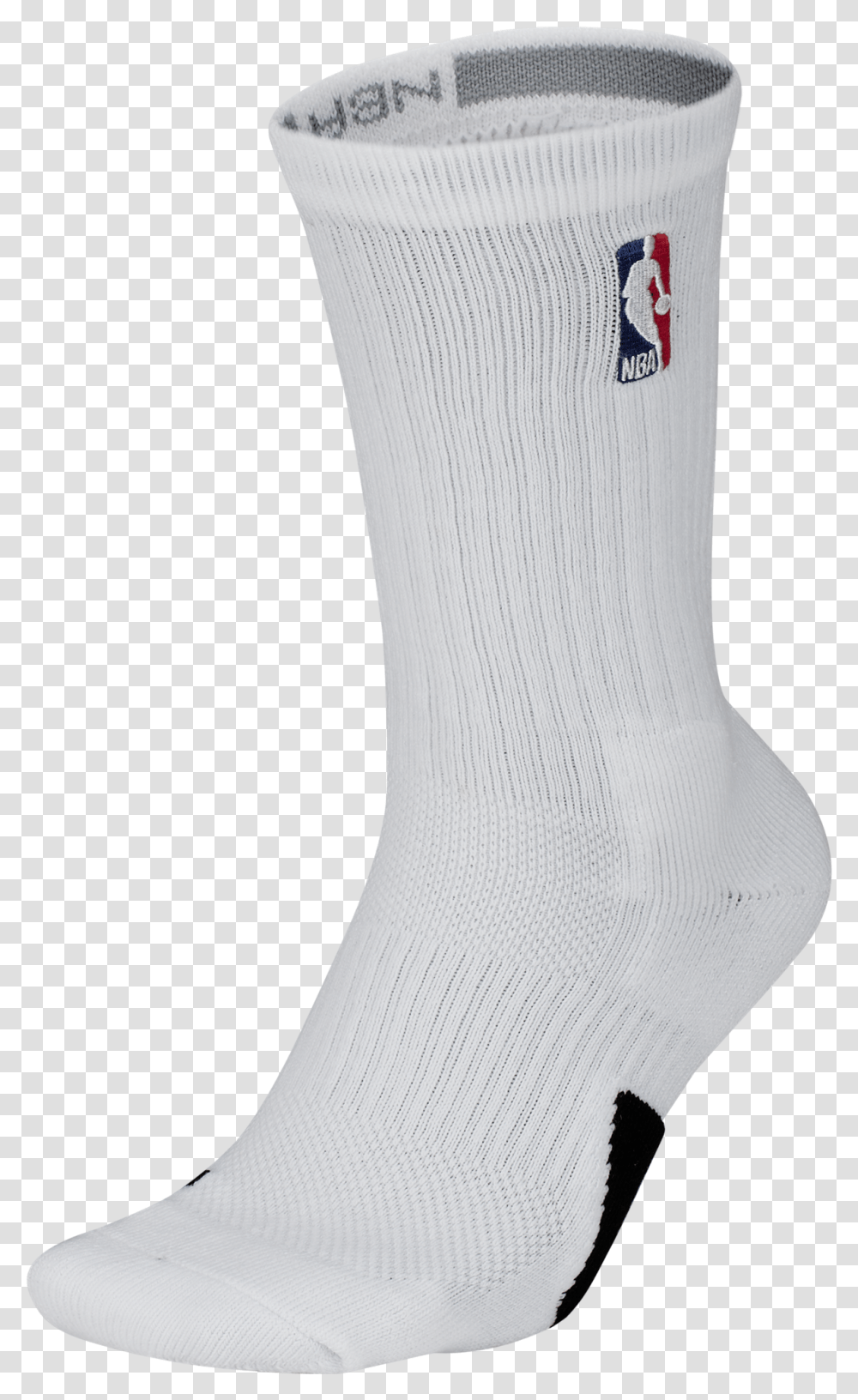 Download Air Jordan Crew Sock For Basketball White Hd Sock, Clothing, Apparel, Shoe Transparent Png