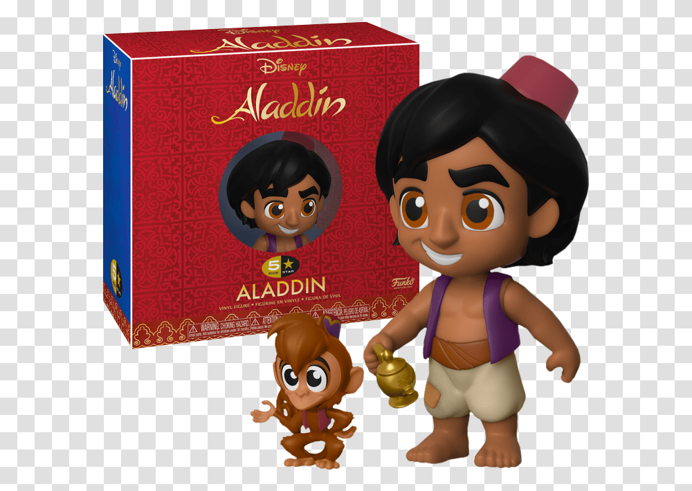 Download Aladdin Funko Aladdin Image With No Funko 5 Star Disney Aladdin, Person, Advertisement, Poster, Doll Transparent Png
