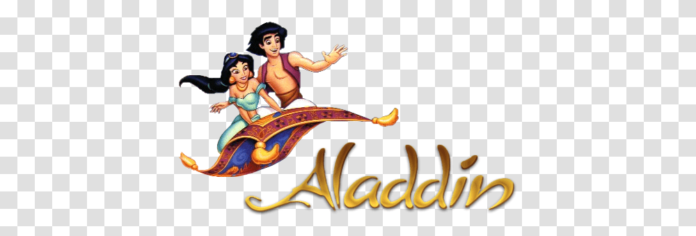 Download Aladdin Movie Aladdin Logo Background, Person, People, Text, Leisure Activities Transparent Png