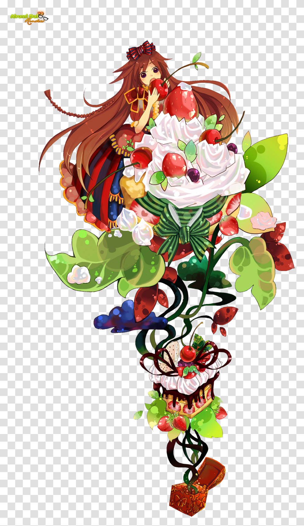 Download Aliceeating Render By Airumidai Render Anime Eat Anime Eating Renders, Graphics, Art, Floral Design, Pattern Transparent Png