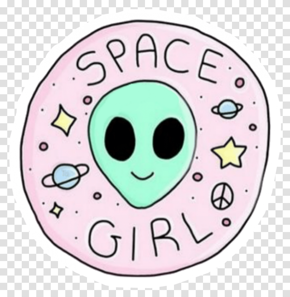 Download Alien Marciano Marciam Space Tumblr Emoji Overlays Stickers Tumblr De Aliens, Label, Text, Icing, Cream Transparent Png