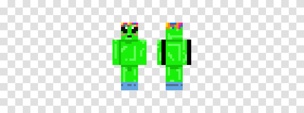 Download Alien W Socks And Flower Crown Minecraft Skin For Free, Green, First Aid, Robot Transparent Png