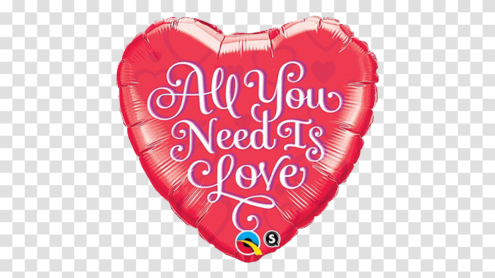 Download All You Need Is Love Heart Balloons Day, Text, Word, Birthday Cake, Dessert Transparent Png