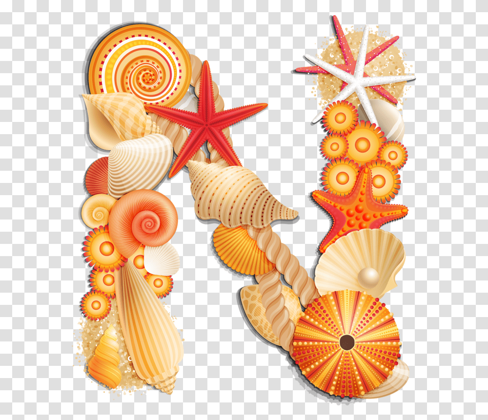 Download Alpha Orange Album Seashell Emoji Clipart, Sea Life, Animal, Invertebrate, Clam Transparent Png