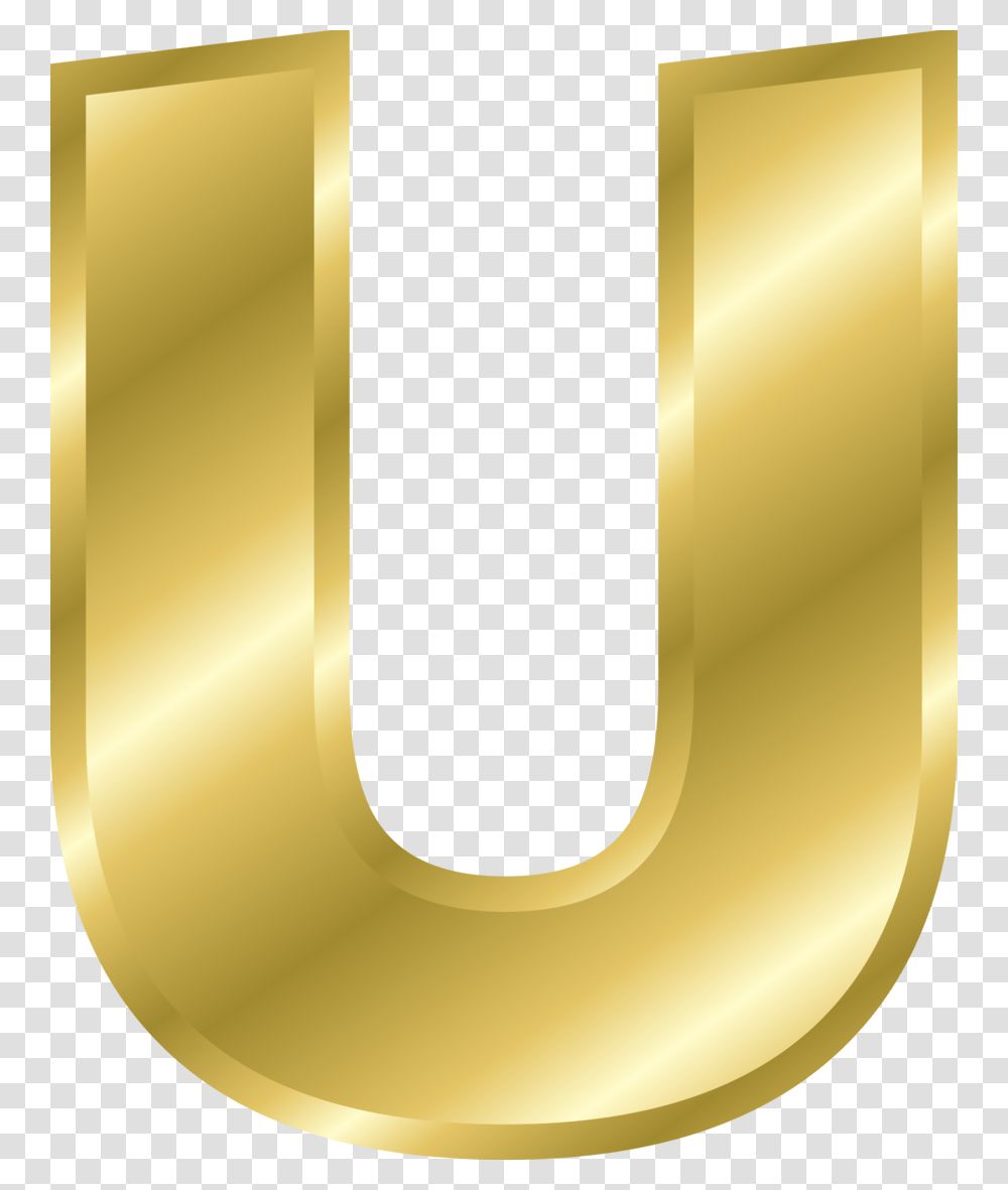 Download Alphabet Gold Letters Clipart Letter U Clip Art Letter, Lamp, Number Transparent Png