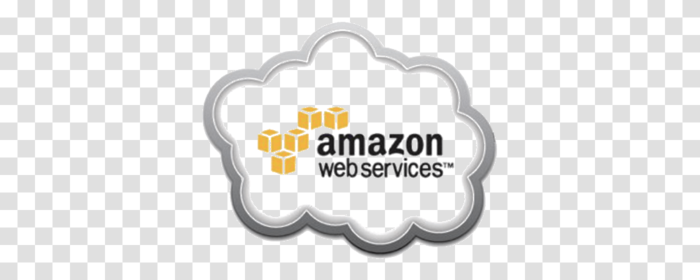 Download Amazon Web Services Cloud Amazon Web Service Logo, Label, Text, Hand, Electronics Transparent Png