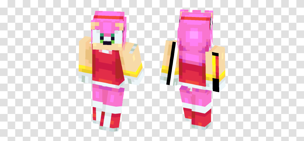 Download Amy Rose Minecraft Skin For Free Superminecraftskins Minecraft Amy Rose Skin, Toy, Clothing, Apparel, Art Transparent Png