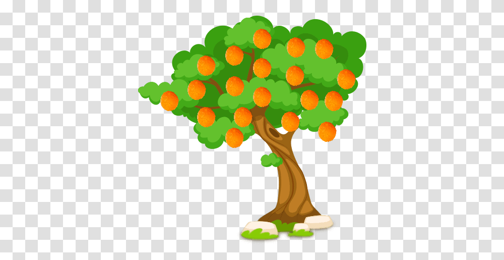 Download An Orange Tree Can Grow To Cartoon Orange Tree Clipart, Plant, Graphics, Text, Light Transparent Png