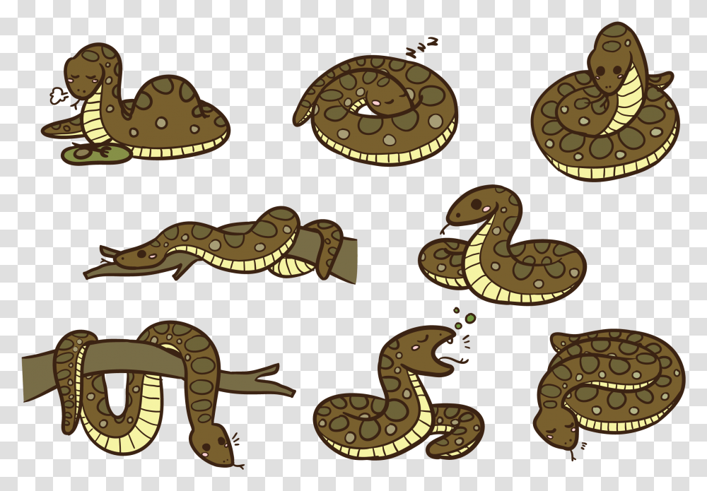 Download Anaconda Cartoon Vector Rattlesnake, Bronze, Dragon, Reptile, Animal Transparent Png