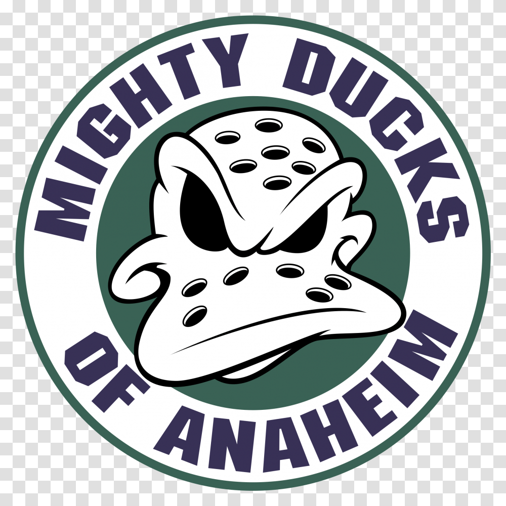 Download Anaheim Mighty Ducks Logo Anaheim Mighty Ducks Logo, Label, Text, Sticker, Symbol Transparent Png