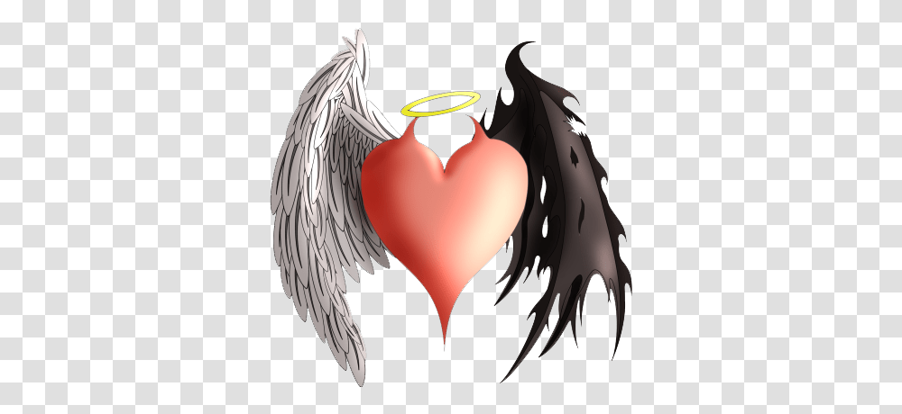 Download And Heart Devil Angel Tattoo Demon Demons Clipart Heart Tattoo Designs Transparent Png