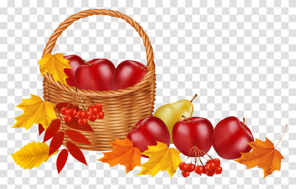 Download And Leaf Color Leaves Autumn Fruit Fruits Clipart Background Fall Clipart Transparent Png