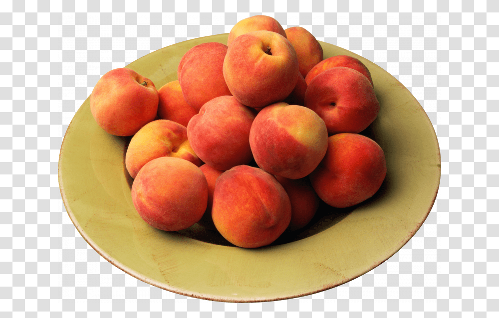 Download And Use Peach Icon Plate Full Of Peaches, Plant, Fruit, Food, Apple Transparent Png