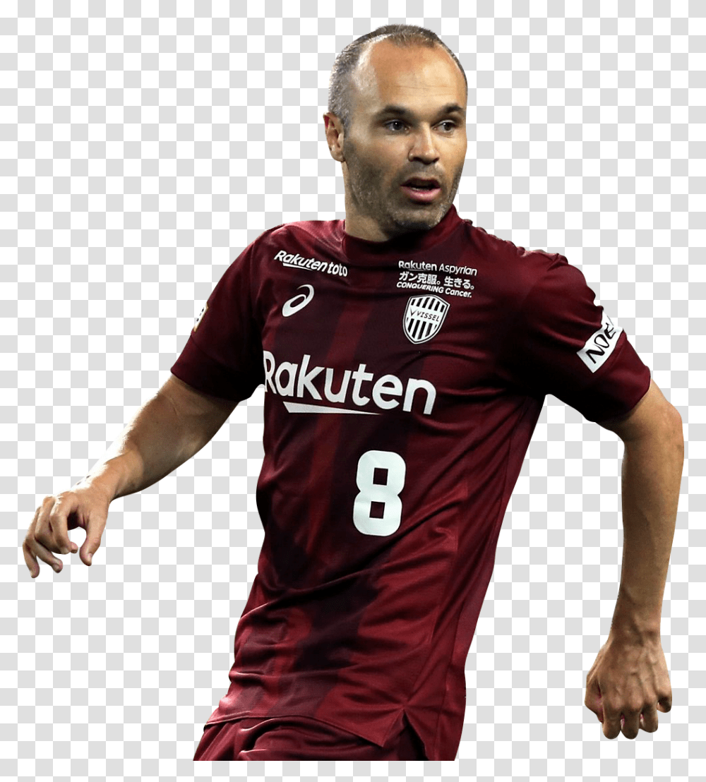 Download Andres Iniesta Football Render Andres Iniesta Andres Iniesta 2020, Clothing, Apparel, Shirt, Person Transparent Png