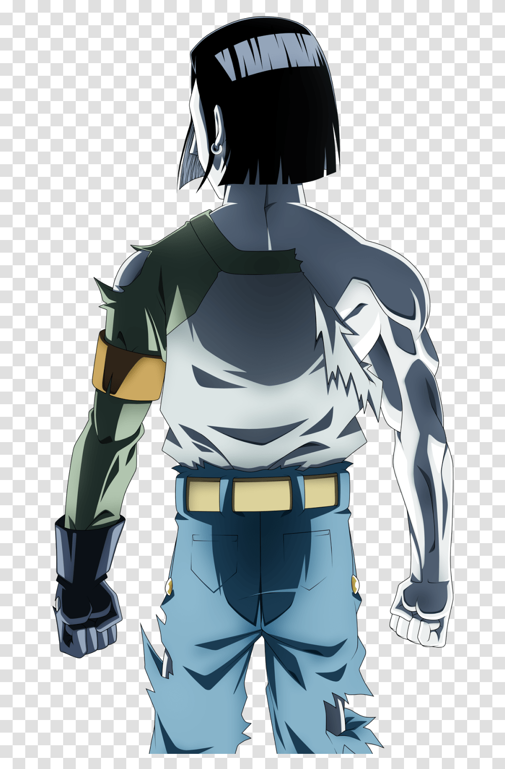 Download Android 17 Super Android 17 Image With No Android 17 Dragon Ball Super, Clothing, Sleeve, Buckle, Person Transparent Png