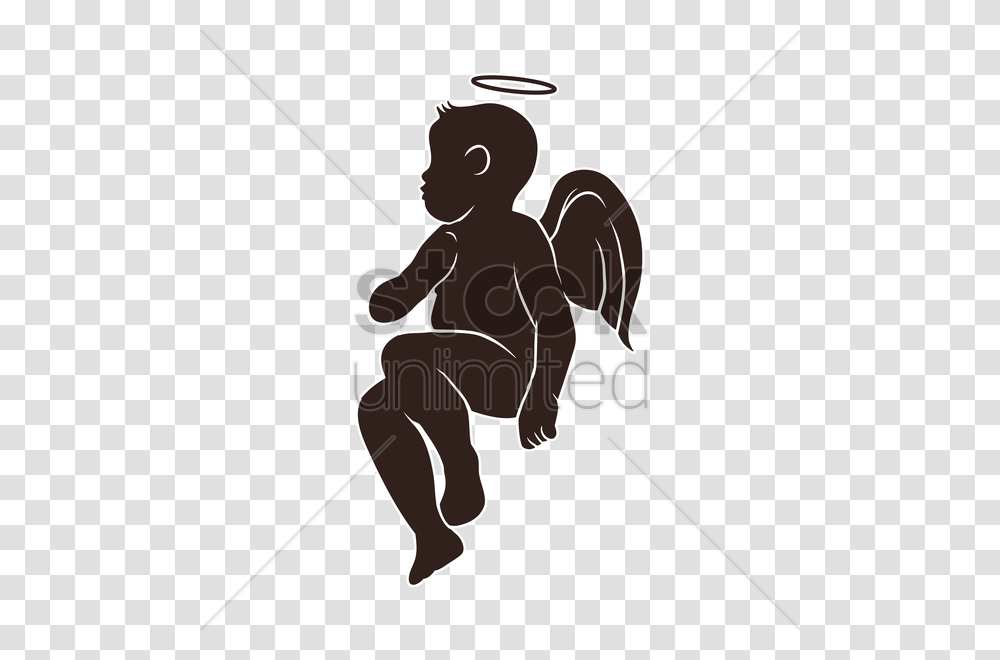 Download Angel Clipart Clip Art Illustration Angel Silhouette, Duel, Bow, Person, Human Transparent Png