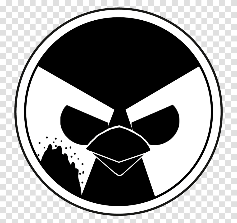 Download Angry Birds Rendel Logo Angry Bird Full Size Black Angry Bird Logo, Symbol, Stencil Transparent Png