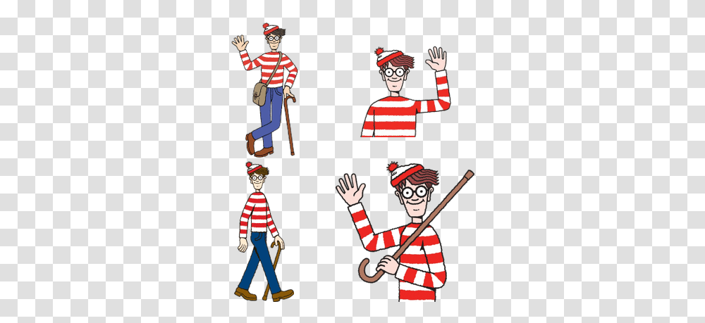 Download Animated Wheres Waldo Gif Waldo, Performer, Person, Human, Clown Transparent Png